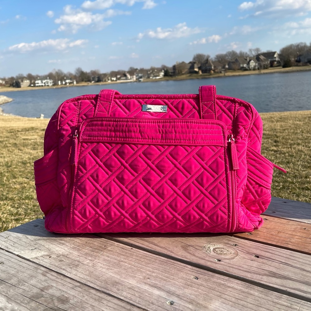 Vera Bradley Pink Stroll Around Baby Diaper Bag